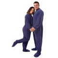 Unisex Micro-Polar Fleece Button Front Pajamas (Purple)